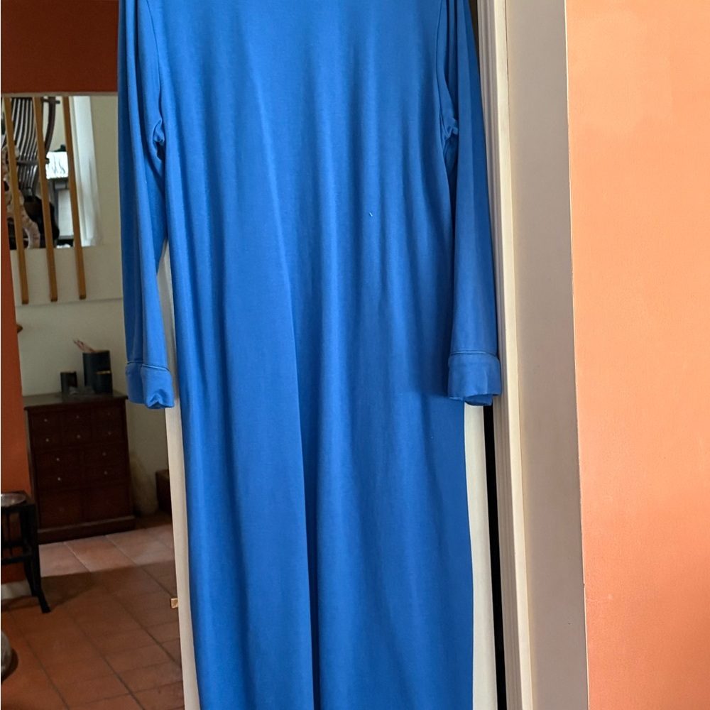 Blue Full-Length Zip-Up Robe - Picture 2 of 3